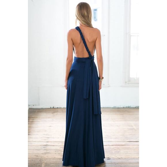 Xenia The Perfect Date Multiway Maxi Dress Blue 4 - Picture 10 of 15